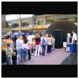 A line for a parent involvement night